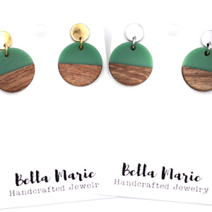 Green Resin Earrings