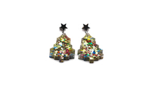 Glitter Christmas Earrings