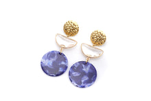 Load image into Gallery viewer, Blue White Acrylic Earrings
