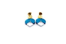 Load image into Gallery viewer, Teal Dangle Earrings
