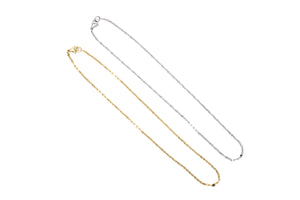 Flat Link Dapped Layering Necklaces