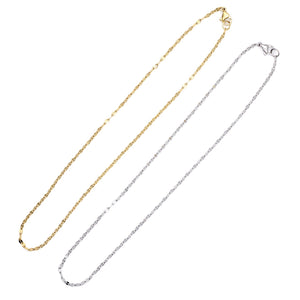 Flat Link Dapped Layering Necklaces