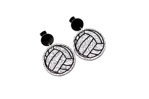 Glitter Volleyball Dangles