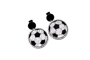 Glitter Soccer Dangles