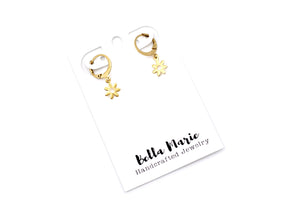 Tiny Daisy Lever Back Earrings