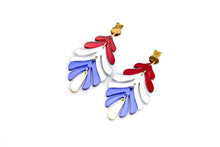 Load image into Gallery viewer, Patriotic Metallic Dangle Earrings
