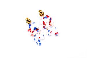 Abstract Terrazzo Dangle Earrings