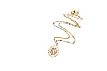 Load image into Gallery viewer, Colorful Enamel Chain Rhinestone Necklace
