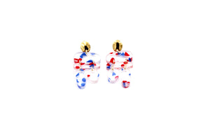 Abstract Terrazzo Dangle Earrings