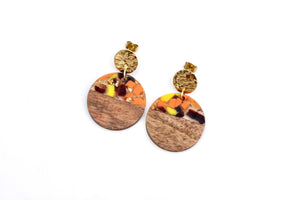 Orange Fleck Earrings
