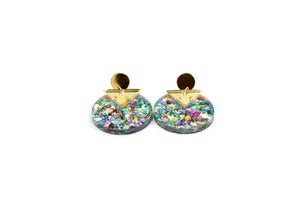 Confetti Glitter Geometric Earrings
