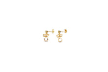 Load image into Gallery viewer, Dainty Gold Bow Earrings

