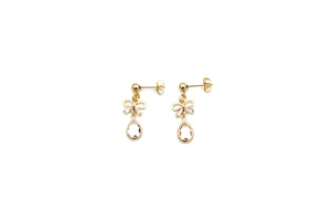 Dainty Gold Bow Earrings
