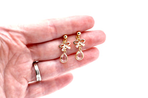 Dainty Gold Bow Earrings
