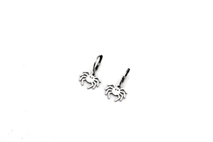 Silver Spider Earrings