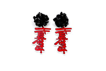 Load image into Gallery viewer, Huskers Beaded Dangle Earrings
