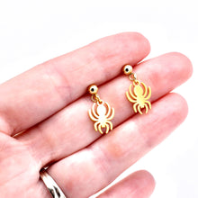 Load image into Gallery viewer, Dainty Spider Earrings
