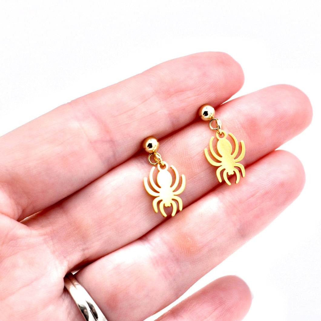 Dainty Spider Earrings