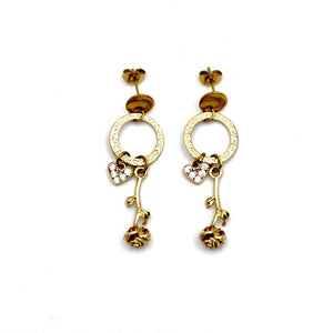 Gold Rose Earrings
