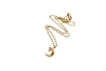 Load image into Gallery viewer, Gold Crescent Moon Necklace
