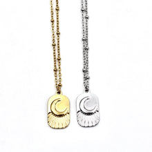 Load image into Gallery viewer, Moon Tag Necklace
