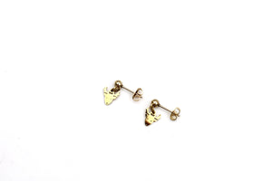 Dainty Gold Reindeer Earrings