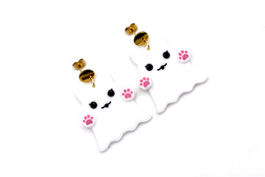 Cat Ghost Earrings