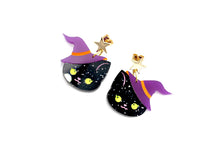 Load image into Gallery viewer, Witch Cat Earrings
