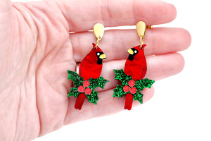 Cardinal Earrings