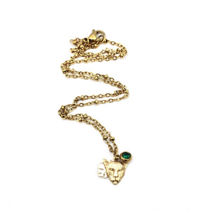 Gold Jungle Cat Necklace