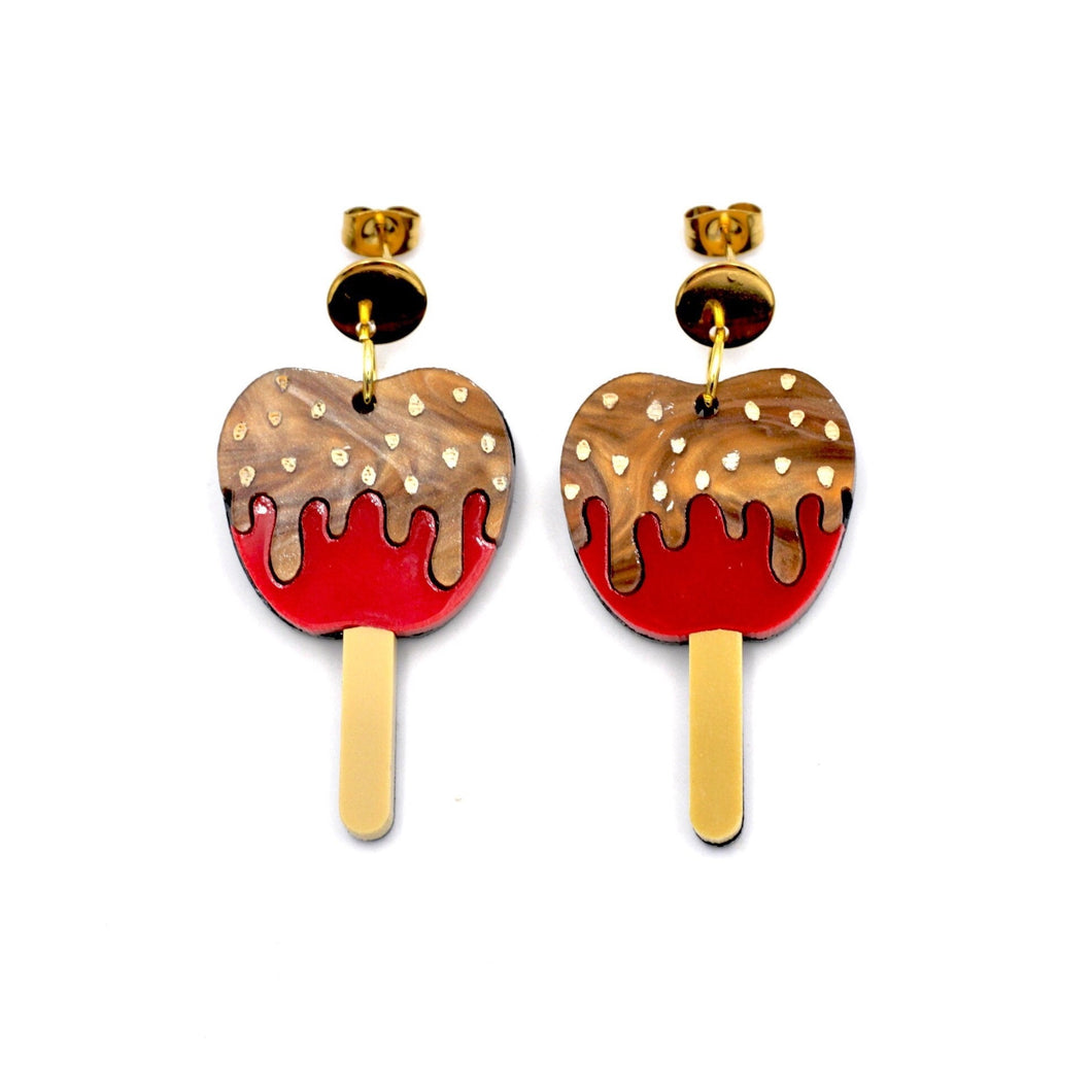 Caramel Apple Earrings