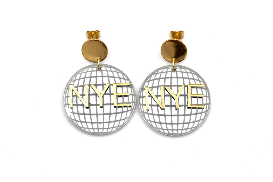 New Years Eve Disco Ball Earrings
