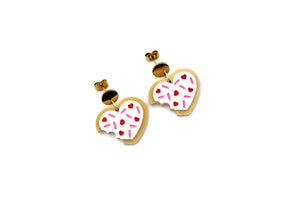 Valentine Heart Cookie Earrings