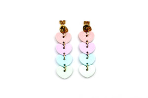 Pastel Heart Earrings