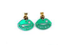 Load image into Gallery viewer, St. Patrick&#39;s Day Lucky Lips Earrings
