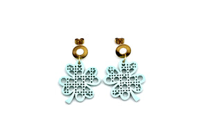 Rattan Style Clover Earrings