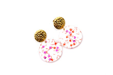 Load image into Gallery viewer, Confetti Hearts Glitter Earrings
