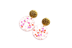 Confetti Hearts Glitter Earrings