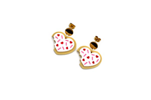 Valentine Heart Cookie Earrings