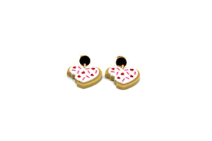 Valentine Heart Cookie Earrings