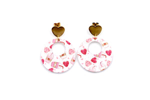 Pink Valentine Treats Earrings