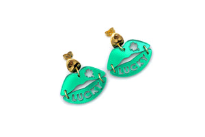 St. Patrick's Day Lucky Lips Earrings