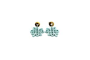 Rattan Style Clover Earrings