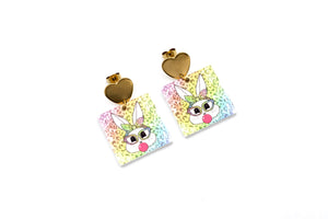 Colorful Bunny Earrings