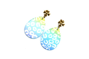 Leopard Print Egg Earrings