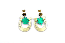 Load image into Gallery viewer, Clover Horseshoe Earrings
